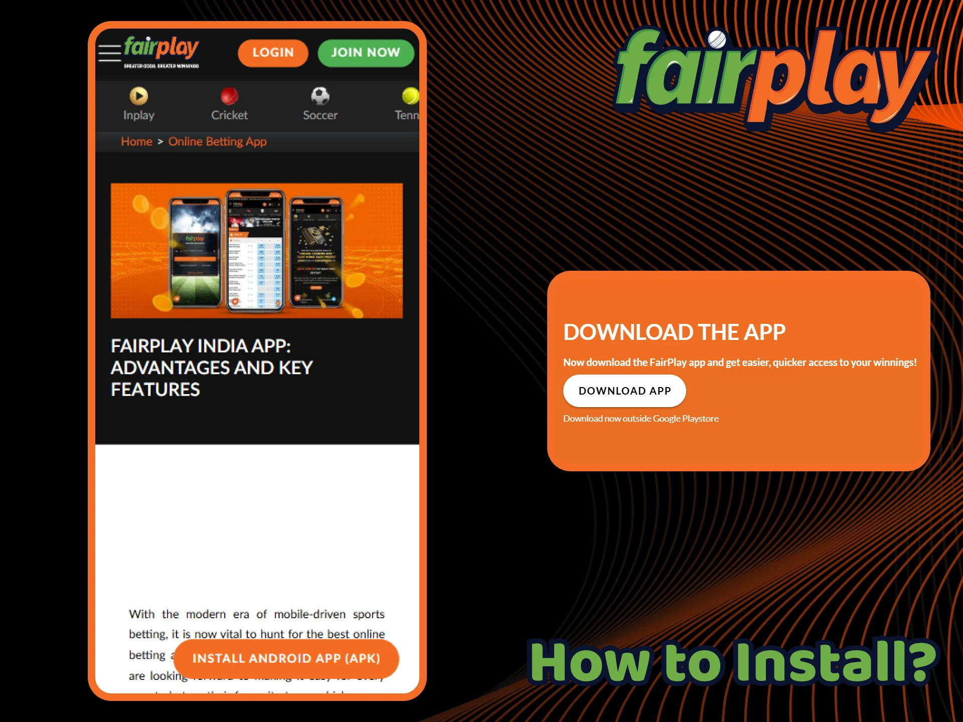 Download the FairPlay app and install it on your Android or iOS device.
