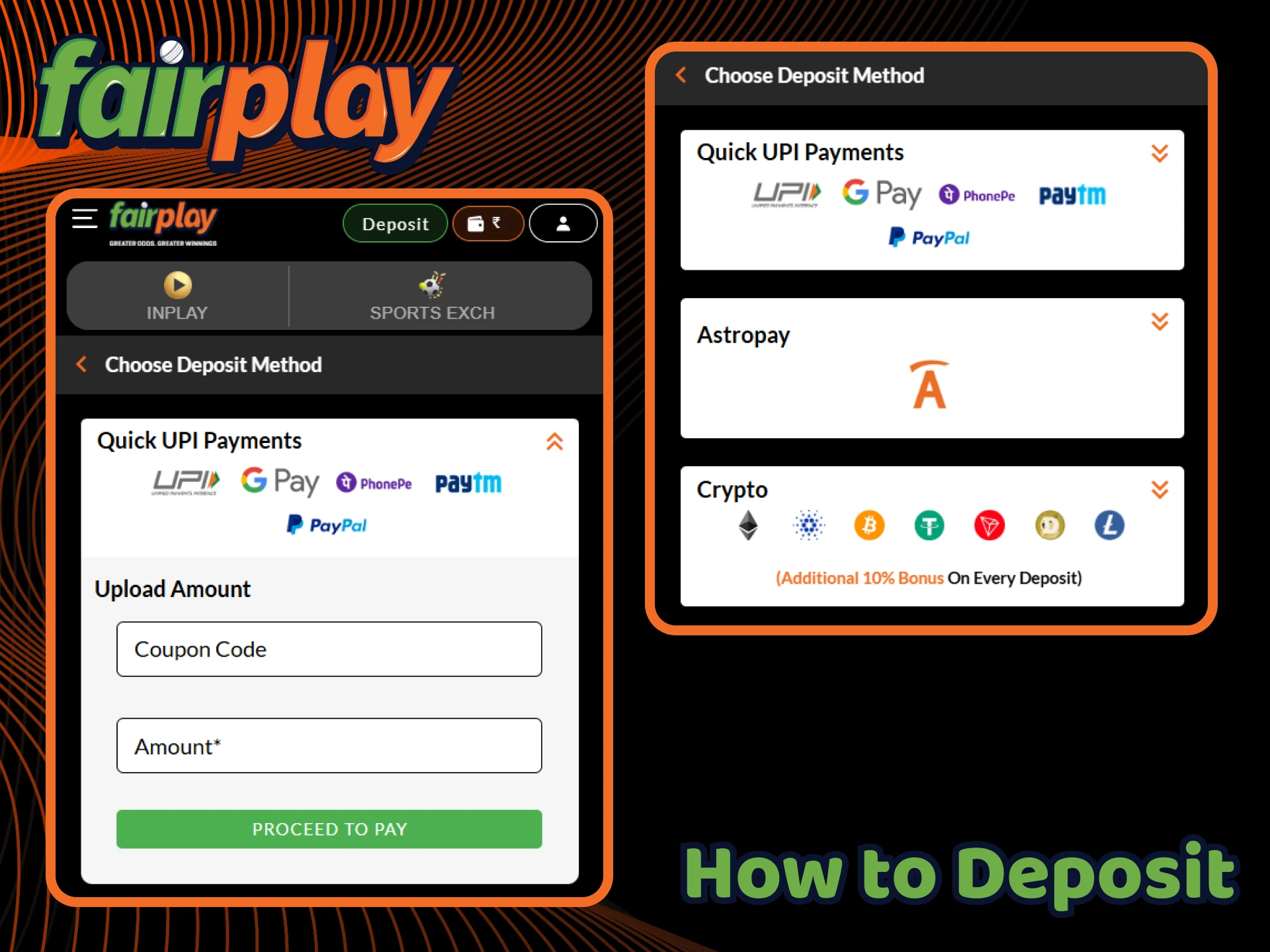 Find out how to make a deposit at FairPlay.