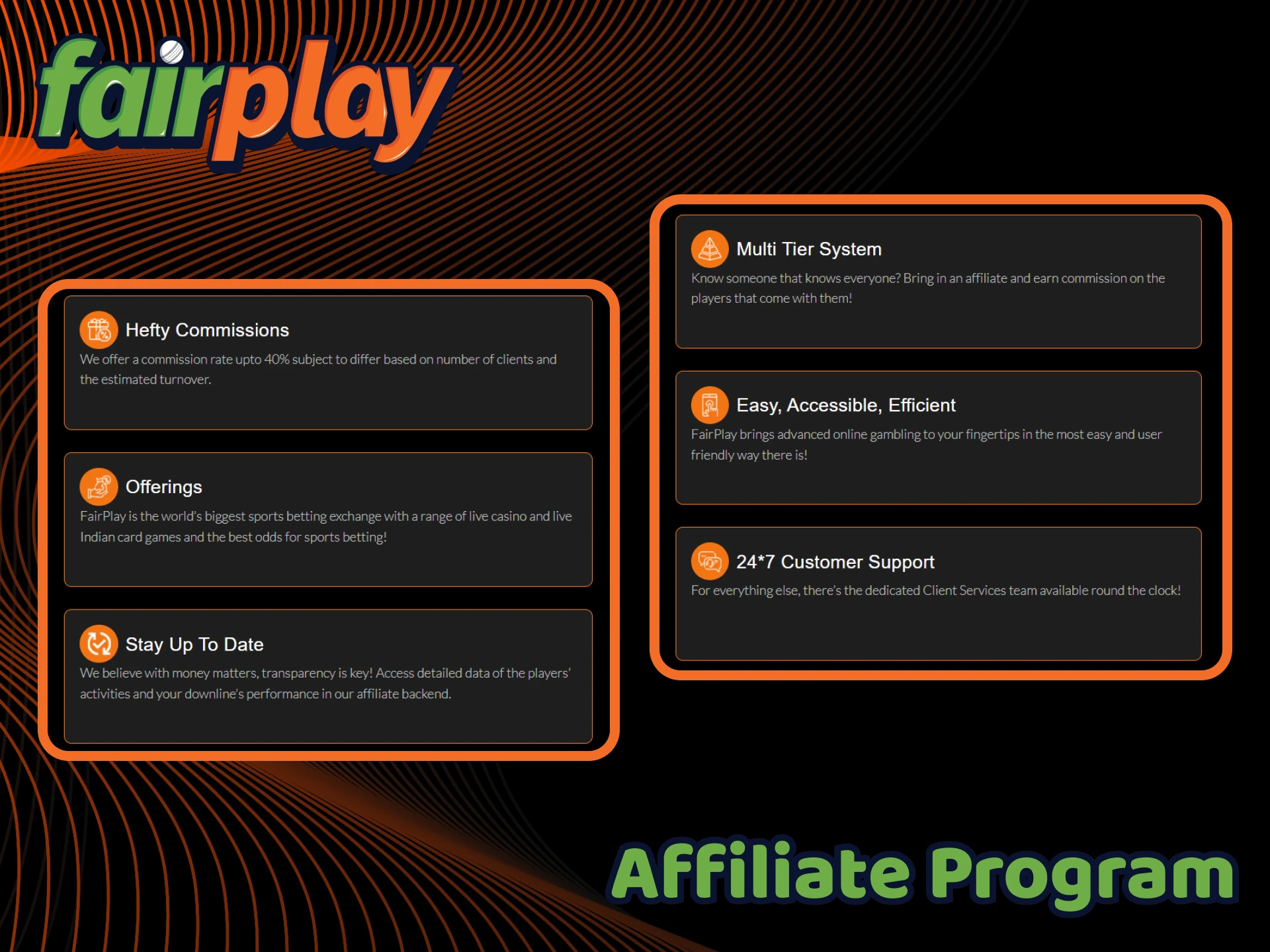 Join the FairPlay affiliate program and start earning money.