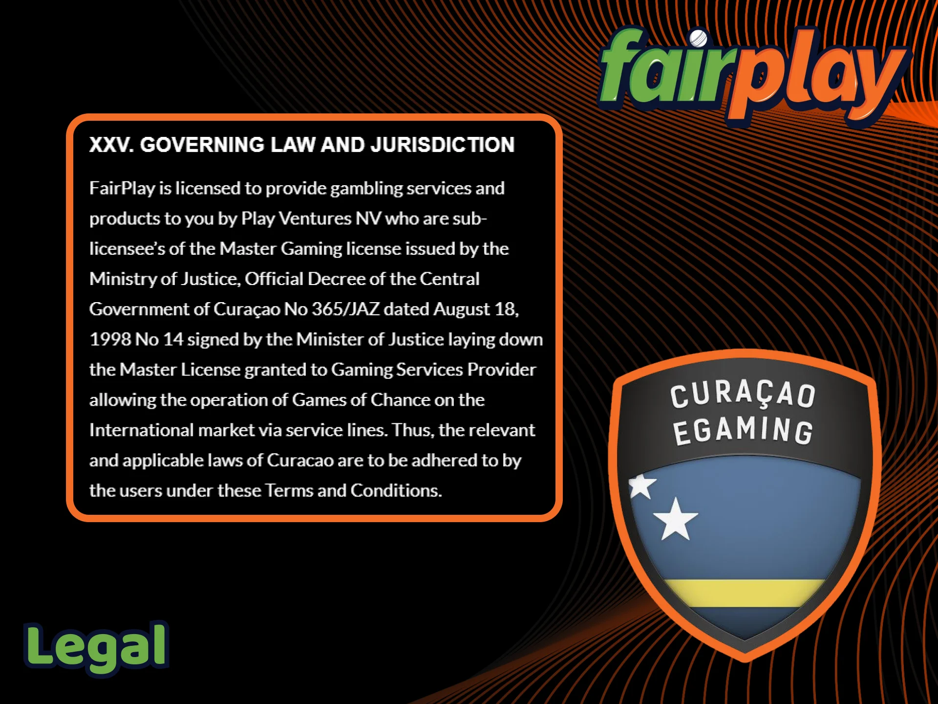 The FairPlay website is licensed and official in India.