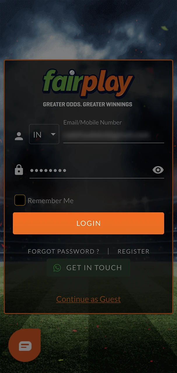 Confirm your FairPlay account login and go to the betting or casino games section.