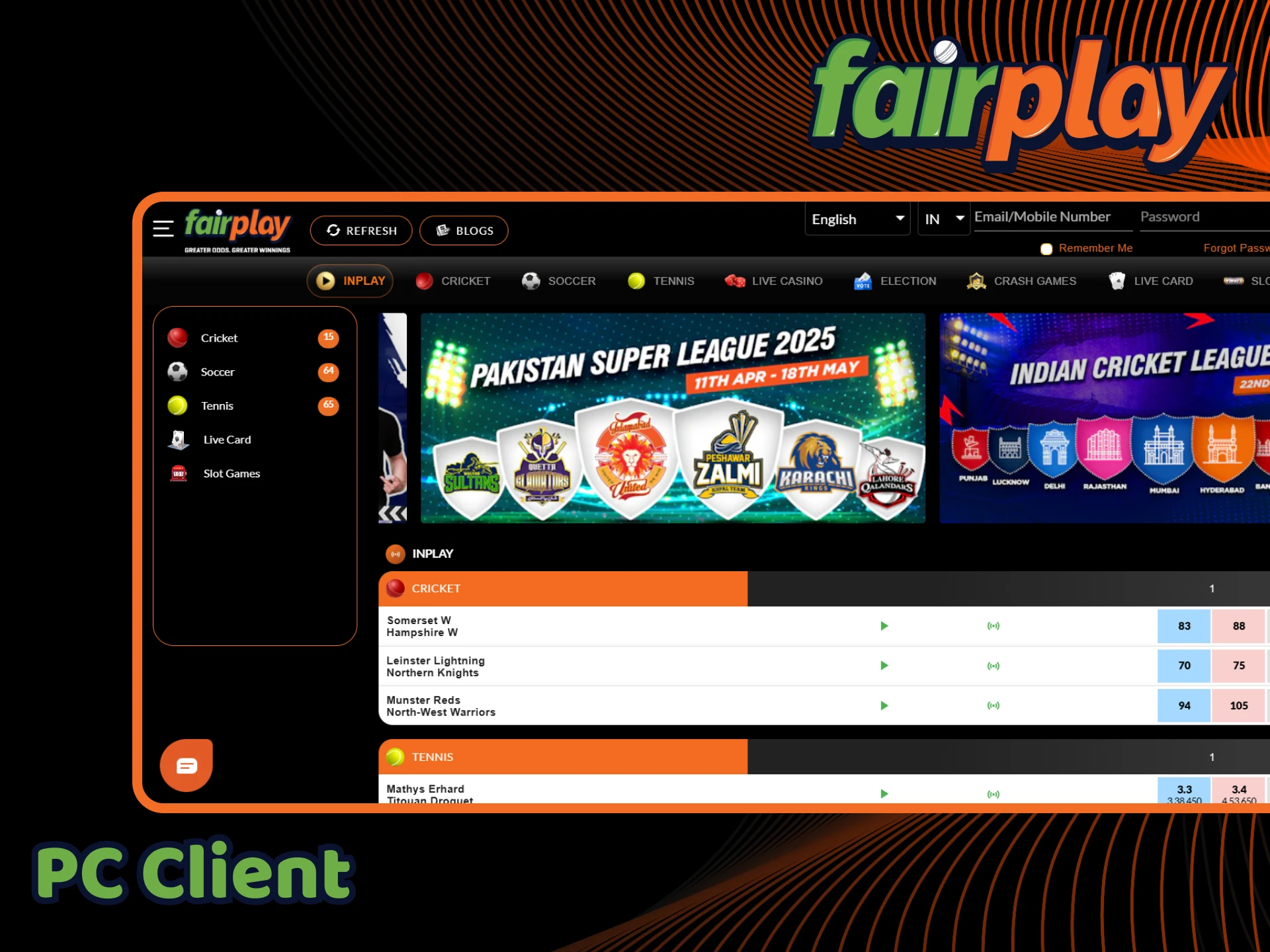 Use the FairPlay PC client, optimized for any desktop.