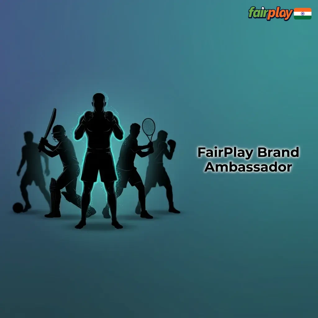 Cricket star serves as FairPlay's brand ambassador, symbolizing fair competition, skill, and trust for India's sporting community.